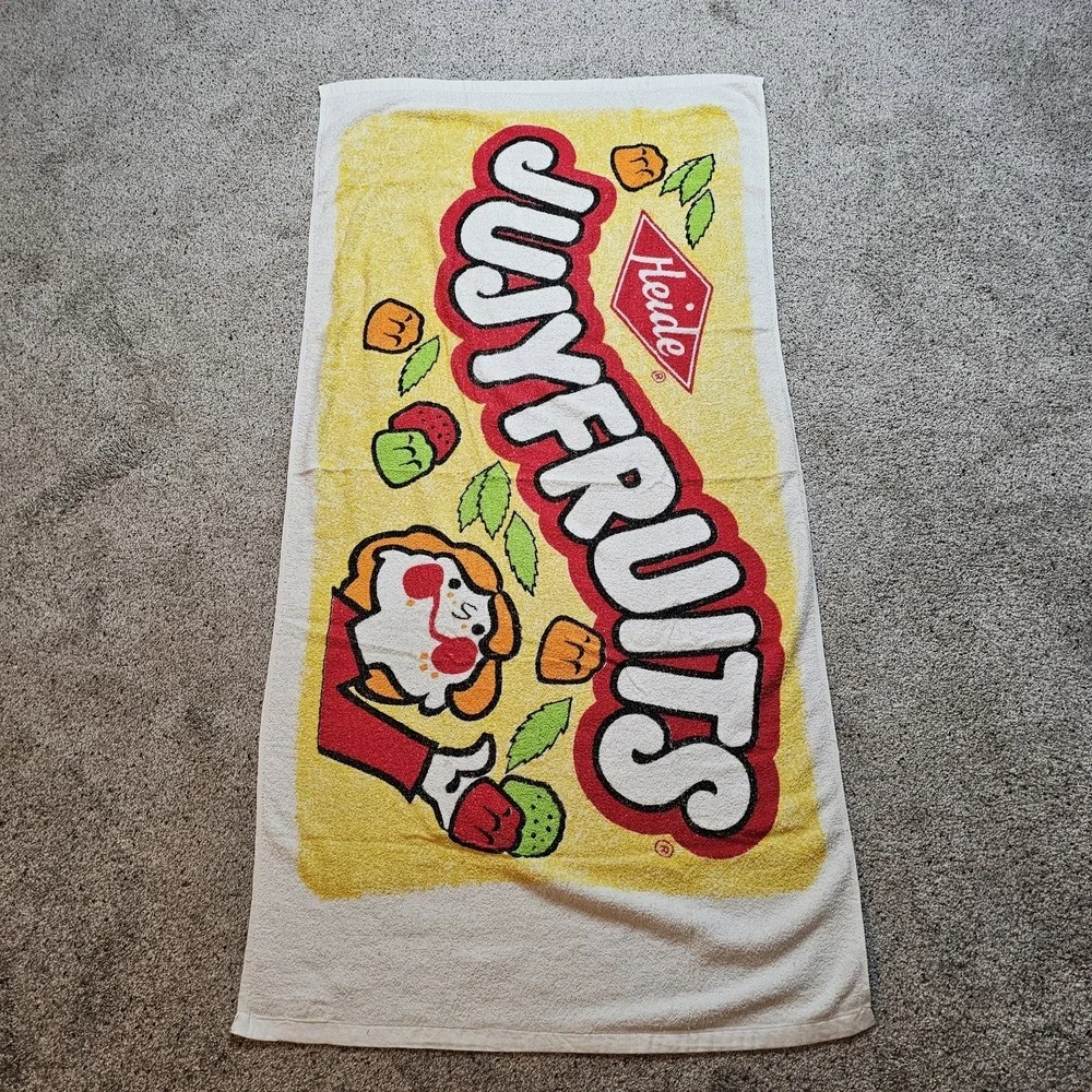 Vintage Jujyfruits Beach Towel Advertising RA Briggs 28.5